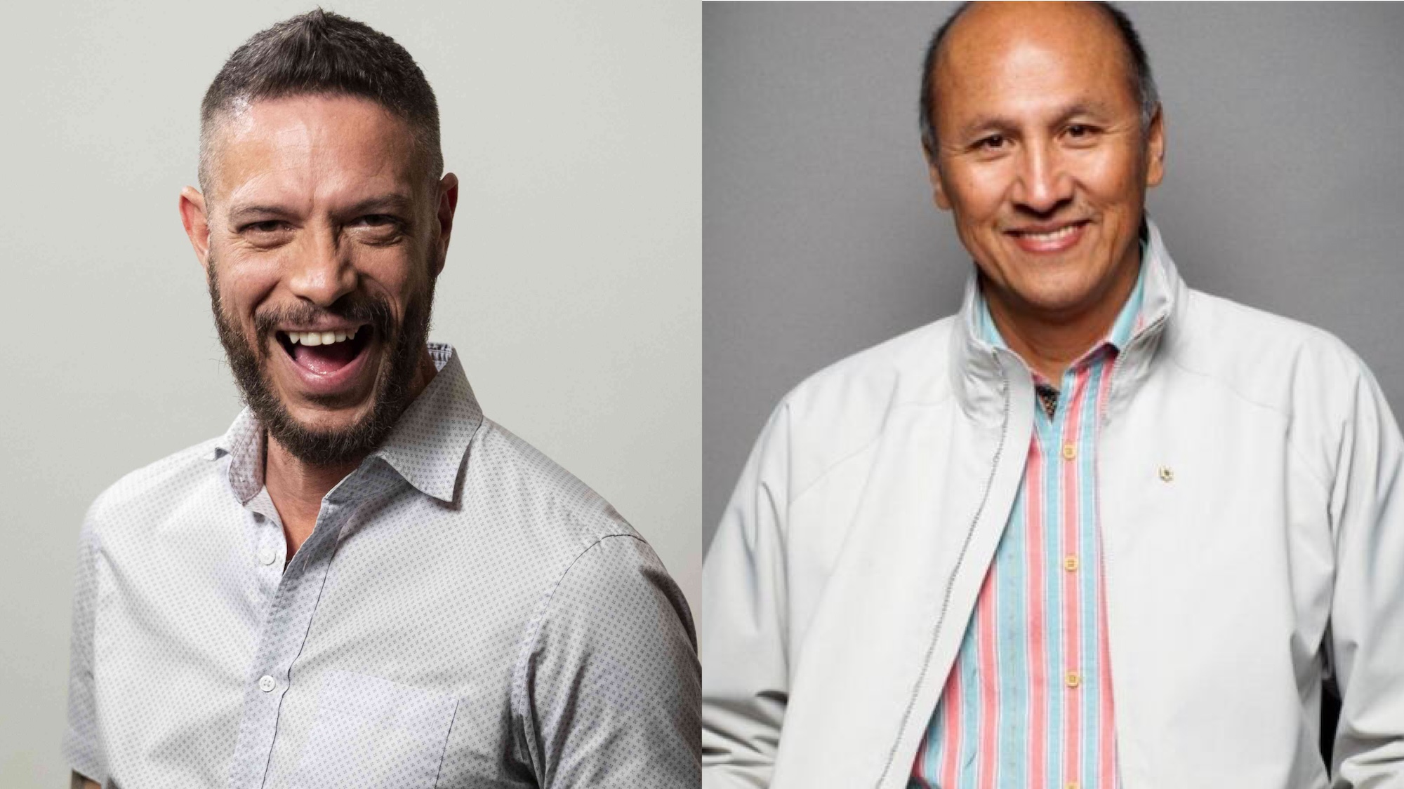 Side by side photographs of Daniel Browning and Gerald McMaster